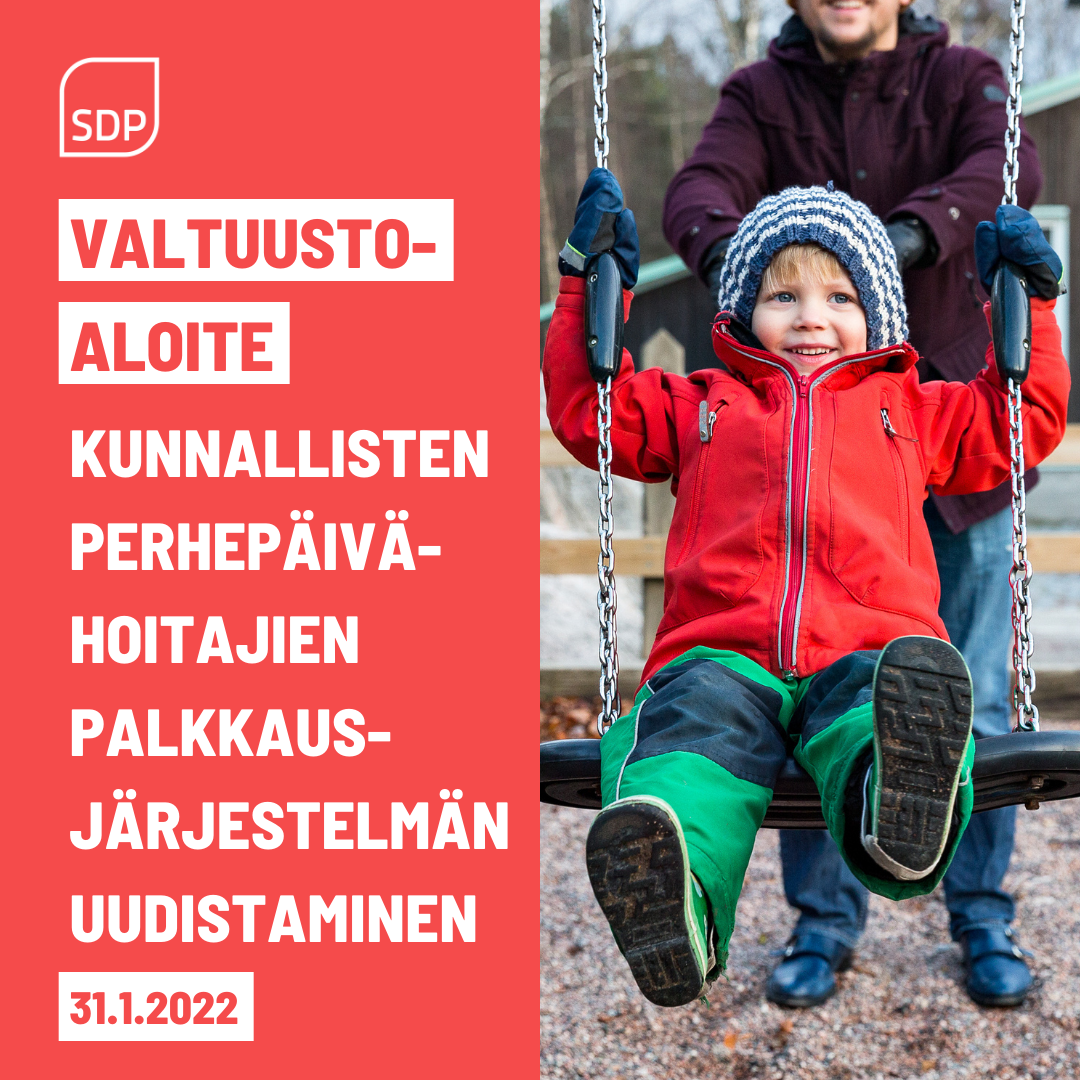 VALTUUSTOALOITE: Lahden kaupungin varhaiskasvatuksen yhdenvertainen palkkausjärjestelmä – kunnallisten perhepäivähoitajien palkkausjärjestelmän uudistaminen
